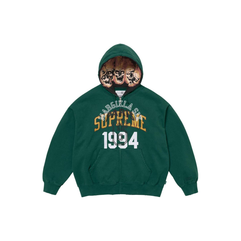 Supreme x MM6 Maison Margiela SS24 WEEK7 ZIP UP HOODED SWEATSHIRT