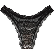 Victoria's Secret DREAM ANGELS Lace-Trim Brazilian Panty Black 1