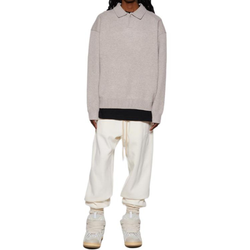 Fear of God Essentials FW23 Knit Polo Polo Core Heather