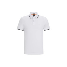 HUGO BOSS Stretch-Cotton Slim-Fit Polo Shirt With Logo Patch Polo