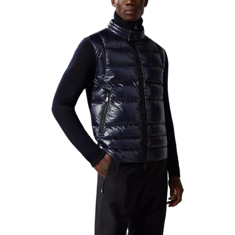 Moncler Padded Wool Zip-Up Cardigan