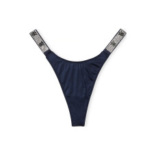 Victoria's Secret PINK VERY SEXY Shine Strap Thong PantyNoir Navy 1