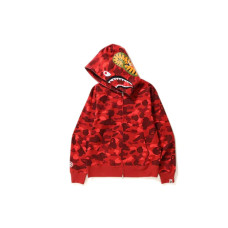 A BATHING APE SS23 Color Camo Shark Full Zip Hoodie