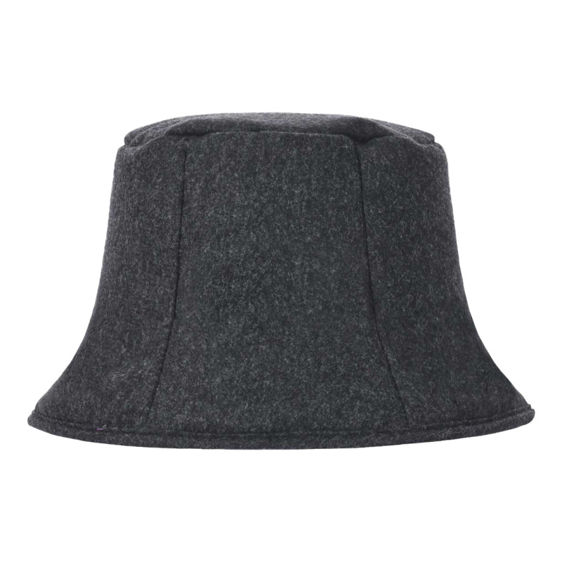 WE11DONE CHARCOAL PADDED FLANNEL BUCKET HAT