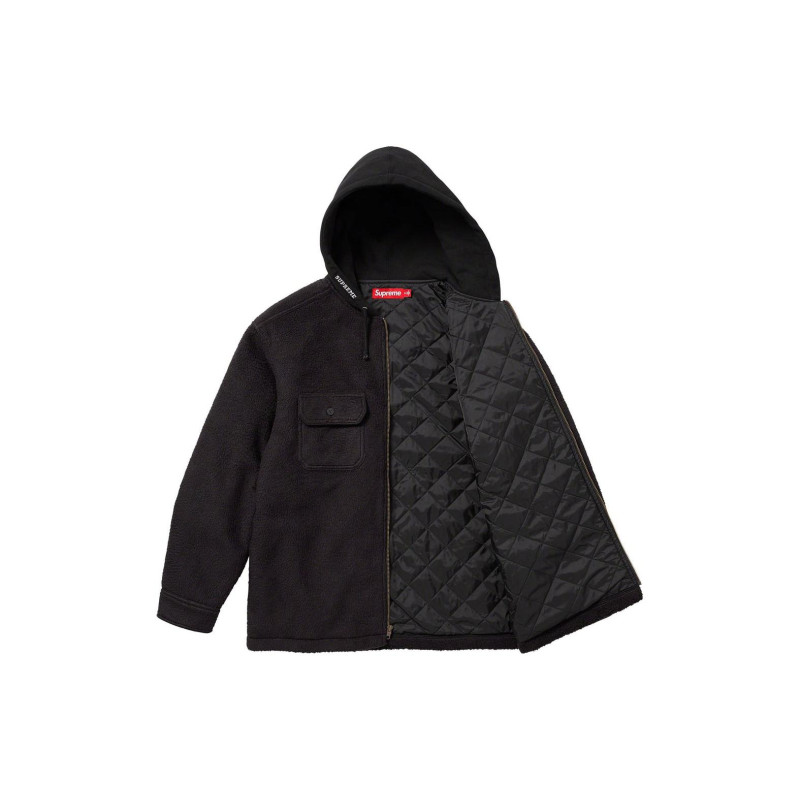 Supreme FW23 WEEK11 FLEECE ZIP UP HOODED SHIRT