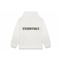 Fear of God Essentials FW20 Knit Hoodi Oatmeal Logo