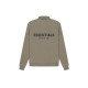 Fear of God Essentials SS21 Mockneck Half Zip Taupe Logo
