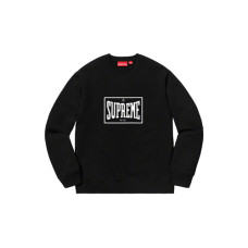 Supreme SS19 Warm Up Crewneck Black Logo