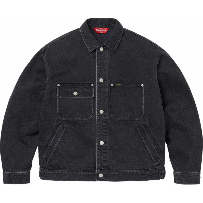 Supreme SS24 WEEK15 DENIM CHORE TRUCKER JACKET logo