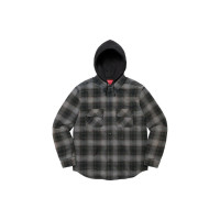 Supreme FW21 Week 9 Hooded Flannel Zip Up Shirt