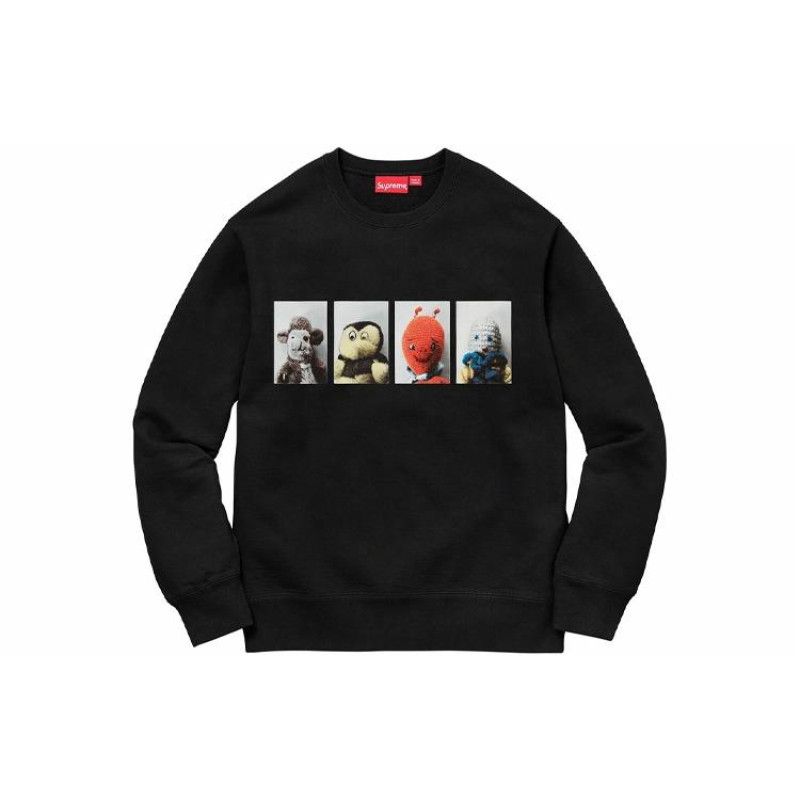 Supreme FW18 Mike Kelley AhhYouth Crewneck Sweatshirt Black