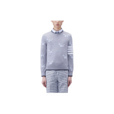 THOM BROWNE Wool 4-Bar Hector Pullover