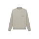 Fear of God Essentials FW21 Pullover Mockneck Dark Heather Oatmeal Logo