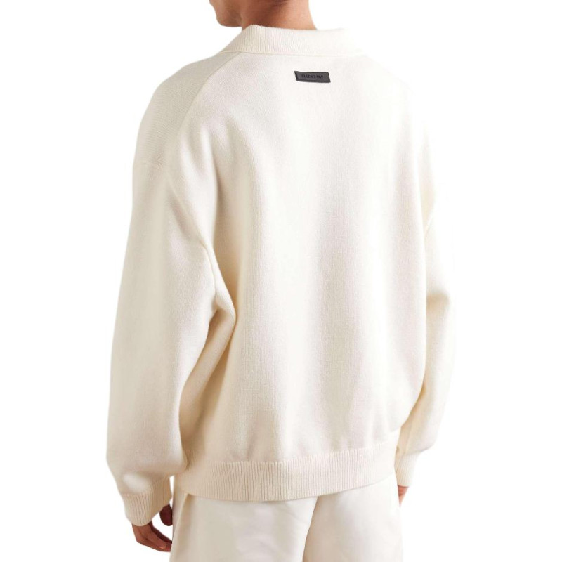 Fear of God Essentials FW23 Knit Polo Cloud Dancer