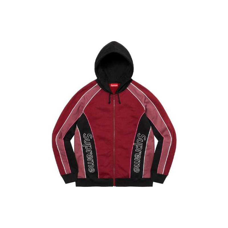 Supreme FW21 Week 3 Track Paneled Zip Up Hooded Sweatshirt