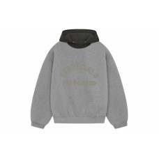 Fear of God Essentials SS24 Nylon Fleece Hoodie Dark Heather Oatmeal
