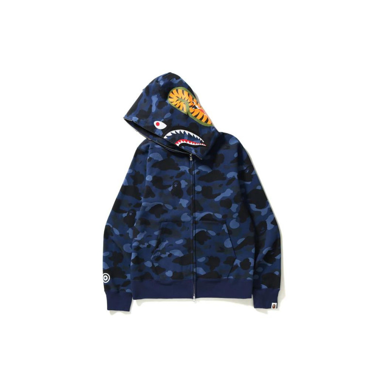 A BATHING APE Color Camo Shark Full Zip Hoodie