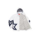 Supreme SS19 Stars Puffy Jacket White logo