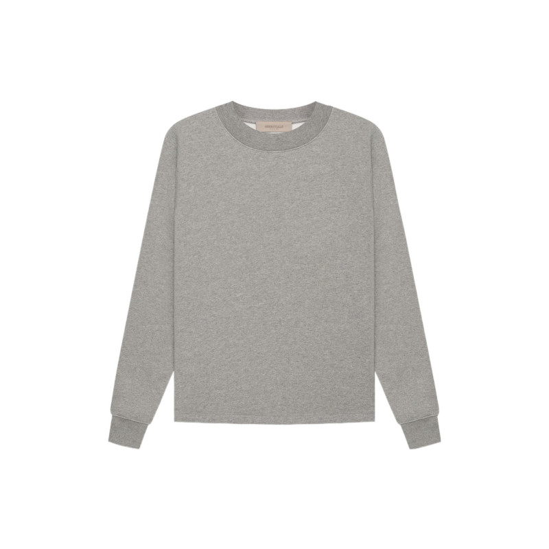 Fear of God Essentials SS22 Relaxed Crewneck Dark Oatmeal Logo