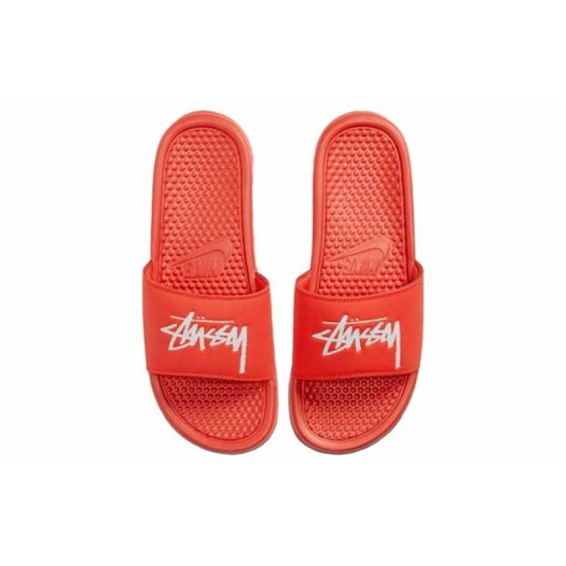 Stussy x Nike Benassi Habanero Red