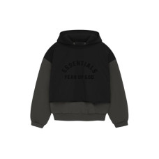 Fear of God Essentials SS24 Nylon Fleece Hooded Sweat InkJet Blk