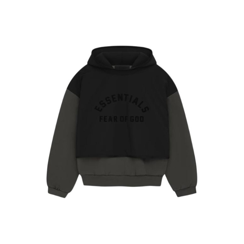 Fear of God Essentials SS24 Nylon Fleece Hooded Sweat InkJet Blk