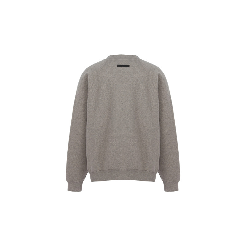 Fear of God Essentials FW21 Pullover Crewneck Dark Heather Oatmeal Logo