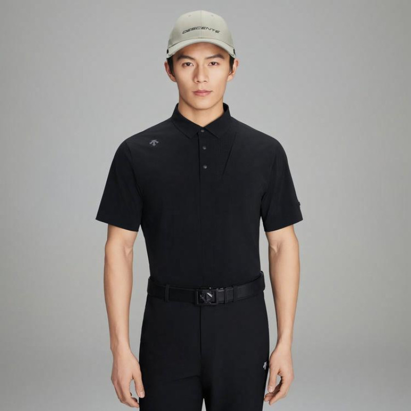 DESCENTE FIELD Polo BK-BLACK