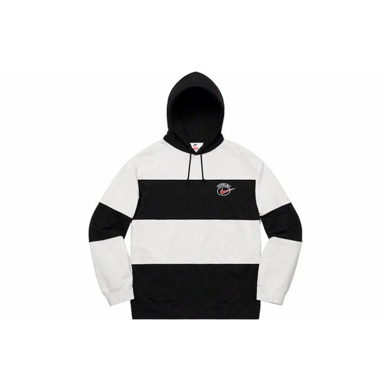 Supreme x Nike SS19 Stripe Hooded Sweatshirt