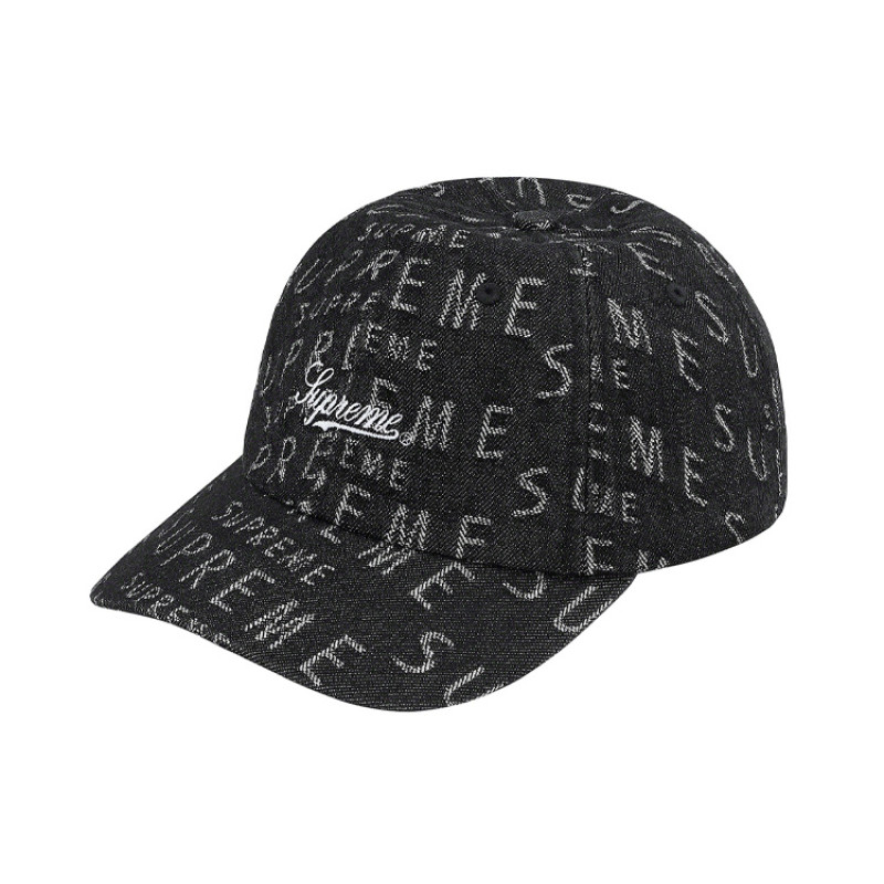 Supreme Week 17 Warp Jacquard Logos Denim 6-Panel