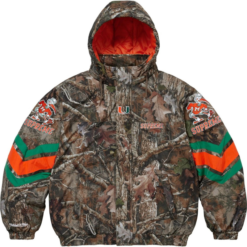 Supreme x Mitchell Ness NCAA FW24 WEEK12 Hooded Stadium Jacket