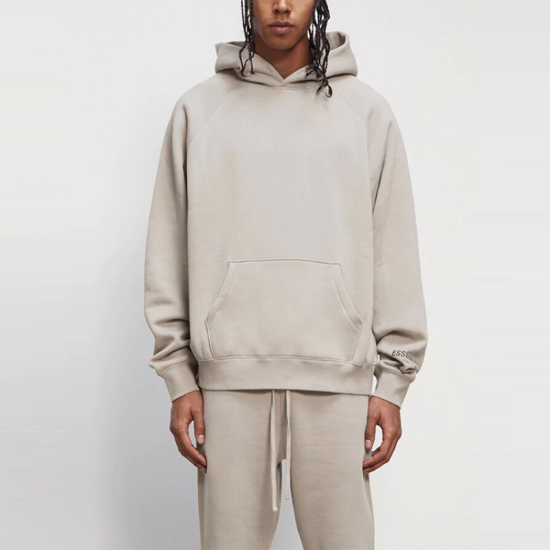 Fear of God Essentials FW20 Core Hoodie Tan logo