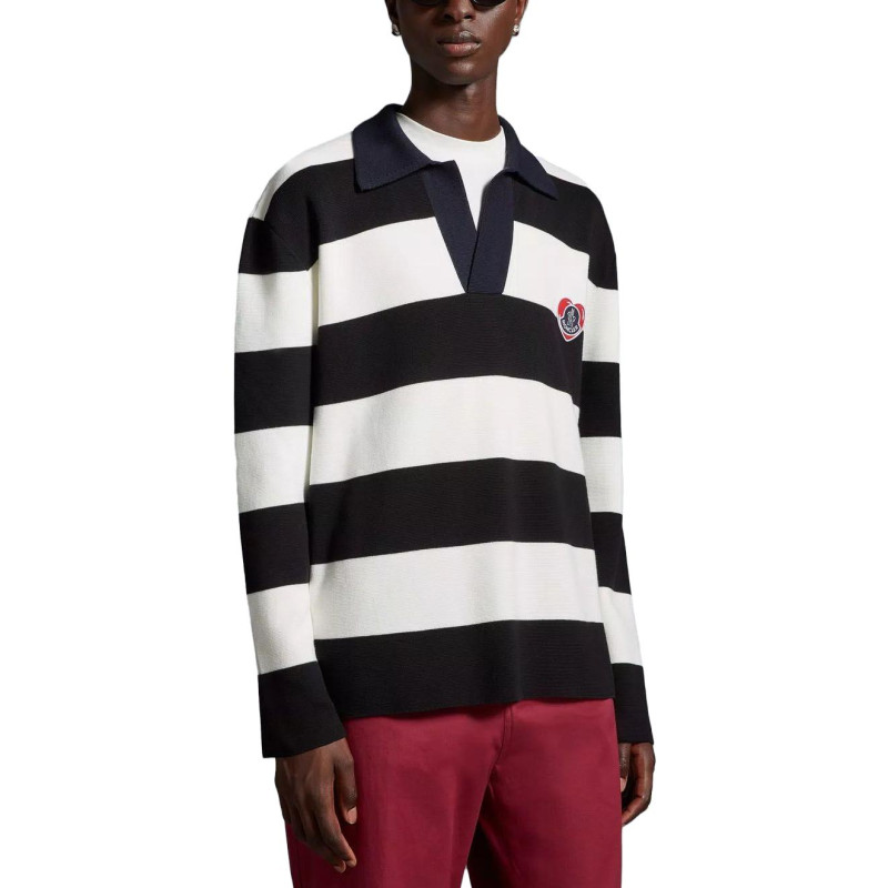Moncler Moncoeur Motif Knit Polo Shirt PoloPolo