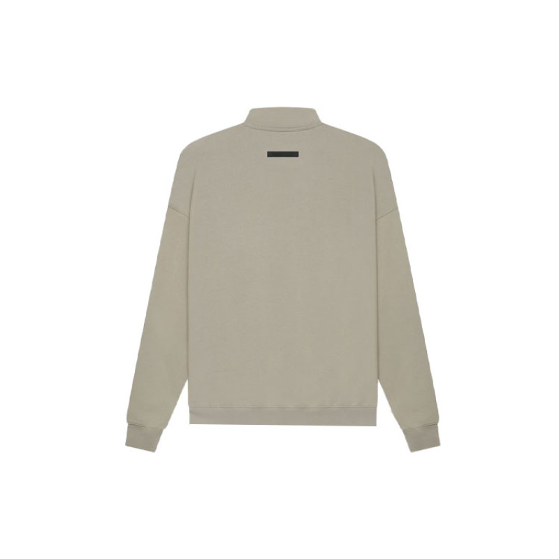 Fear of God Essentials SS21 Pull-Over Mockneck Moss Logo