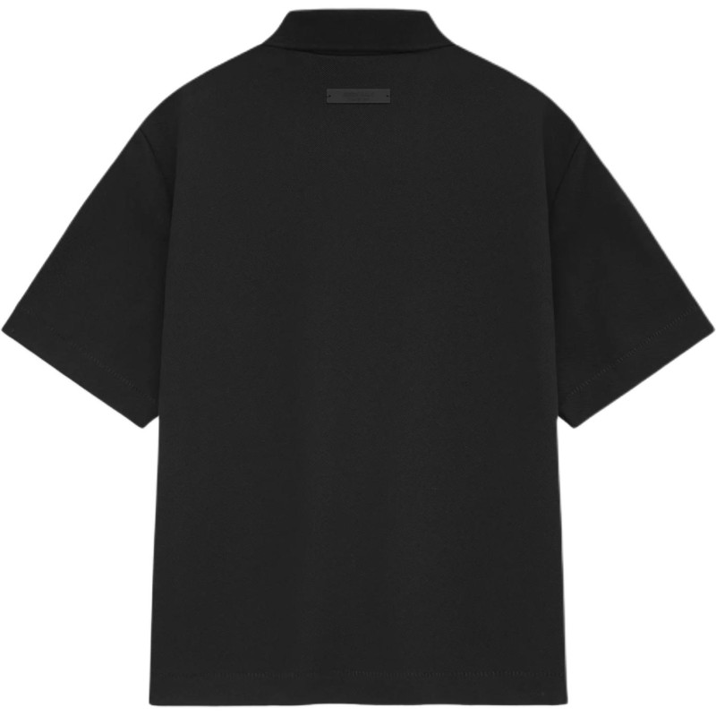 Fear of God Essentials Fall24 BACK TO SCHOOL Pique Polo Polo BLACK