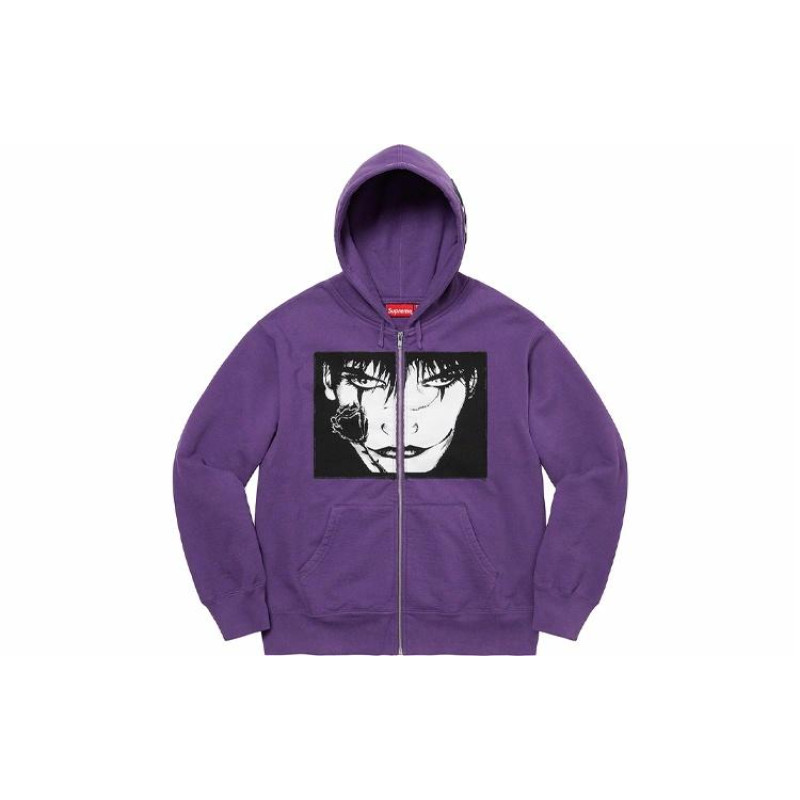 Supreme Week 4 x The Crow Zip Up Hooded Sweatshirt