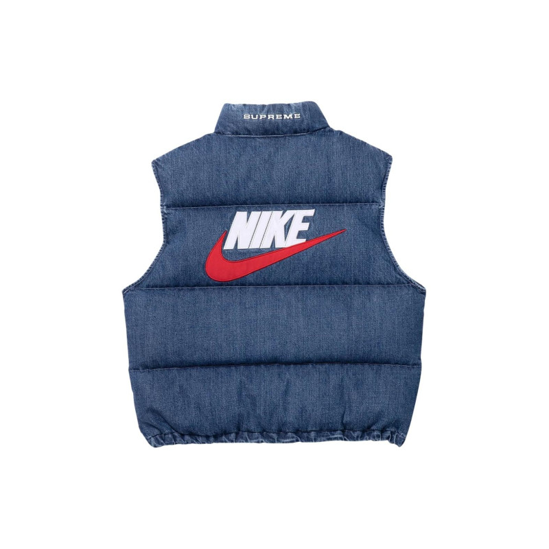 Supreme x Nike SS24 WEEK10 DENIM PUFFER VEST