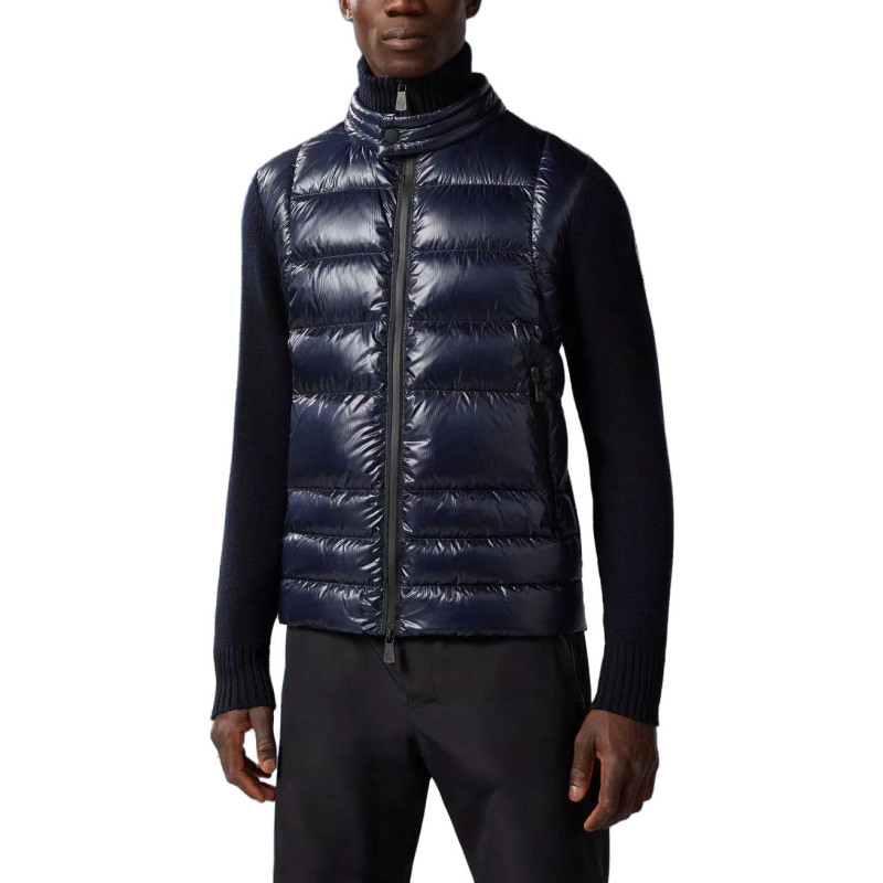 Moncler Padded Wool Zip-Up Cardigan