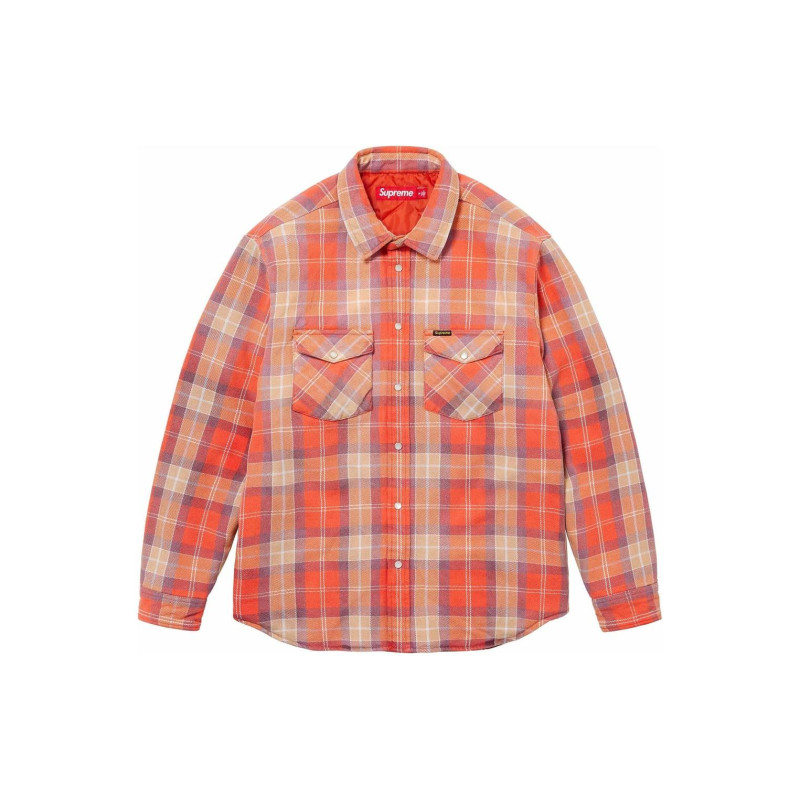Supreme SS24 WEEK1 QUILTED FLANNEL SNAP SHIRT