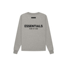 Fear of God Essentials SS22 Relaxed Crewneck Dark Oatmeal Logo