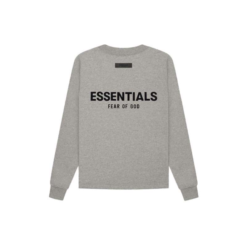 Fear of God Essentials SS22 Relaxed Crewneck Dark Oatmeal Logo