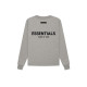 Fear of God Essentials SS22 Relaxed Crewneck Dark Oatmeal Logo