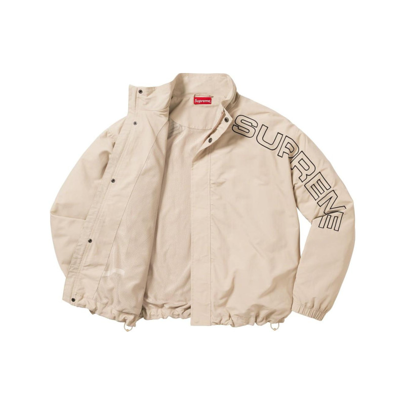 Supreme FW23 WEEK1 SPELLOUT EMBROIDERED TRACK JACKET Logo
