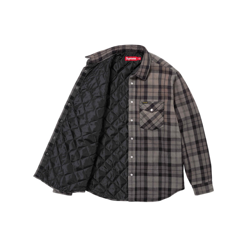 Supreme SS24 WEEK1 QUILTED FLANNEL SNAP SHIRT