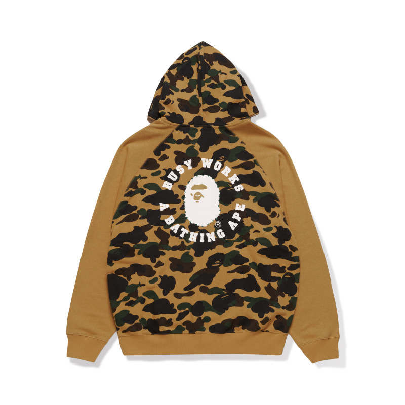 Bape x FW24 CAMO CRYSTAL STONE COLLEGE FULL ZIP HOODIE logo