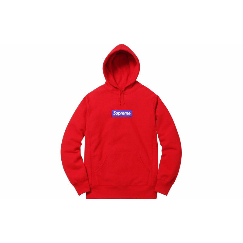 Supreme FW17 Box Logo Hooded Sweatshirt Red Bogo