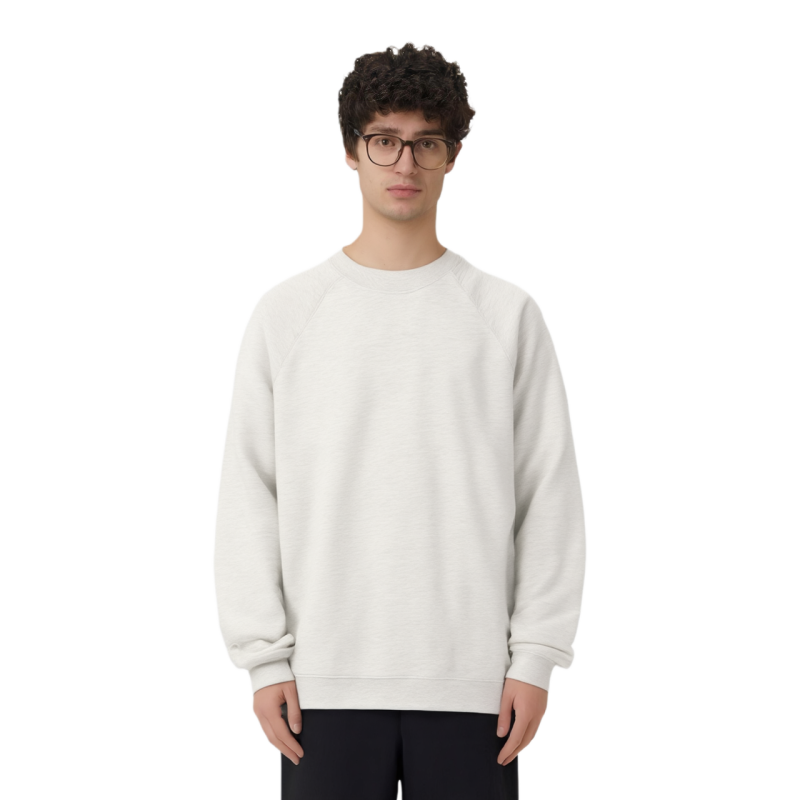 Fear of God Essentials SS21 Pullover Crewneck Light Heather Oatmeal Logo