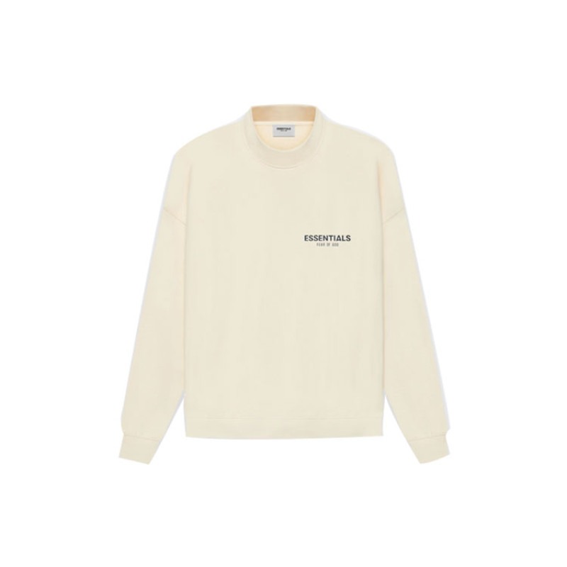Fear of God Essentials SS21 Pull-Over Mockneck ButtercreamCream Logo