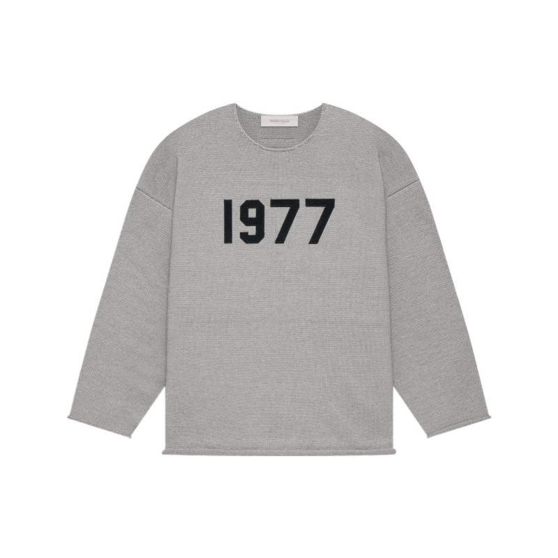 Fear of God Essentials SS22 Raw edge sweater Dark Oatmeal 1977