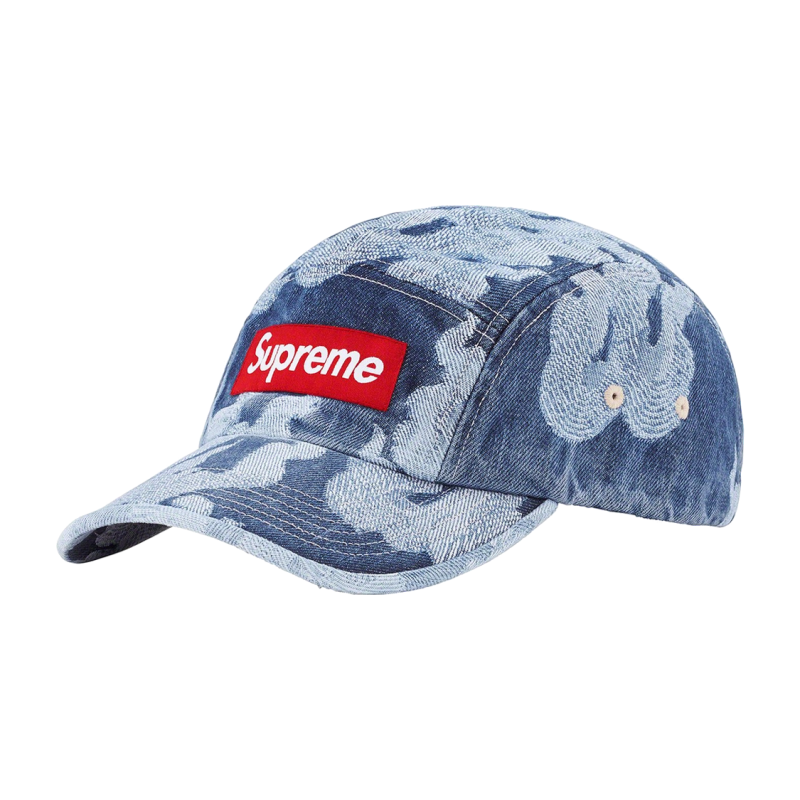 Supreme SS23 WEEK13 FLAMES JACQUARD DENIM CAMP CAP
